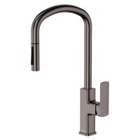 Premium Square Multifunction Gun Metal Grey Sink Mixer